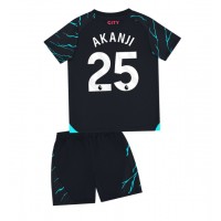 Camiseta Manchester City Manuel Akanji #25 Tercera Equipación Replica 2023-24 para niños mangas cortas (+ Pantalones cortos)